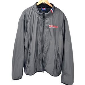 Red Bull Distribution Jacket Mens 3XL Gray‎ Full Zip Lined Long Sleeve Bomber